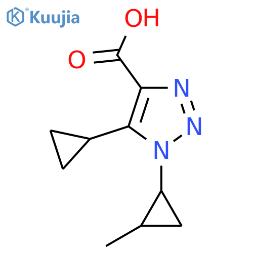 5-cyclopropyl-1-(2-methylcyclopropyl)-1H-1,2,3-triazole-4-carboxylic acid structure