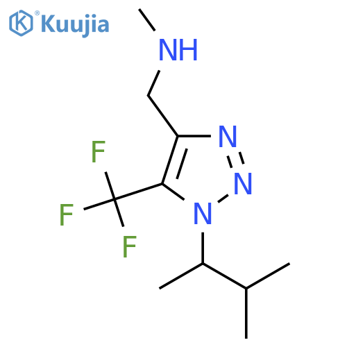methyl({1-(3-methylbutan-2-yl)-5-(trifluoromethyl)-1H-1,2,3-triazol-4-ylmethyl})amine structure