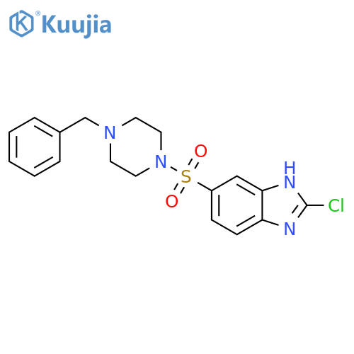 5-(4-benzylpiperazin-1-yl)sulfonyl-2-chloro-1H-1,3-benzodiazole structure