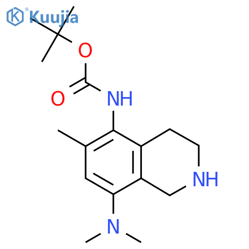 tert-butyl N-8-(dimethylamino)-6-methyl-1,2,3,4-tetrahydroisoquinolin-5-ylcarbamate structure