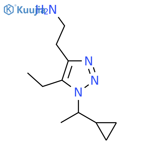 2-1-(1-cyclopropylethyl)-5-ethyl-1H-1,2,3-triazol-4-ylethan-1-amine structure