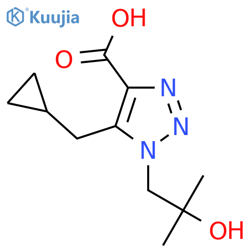 5-(cyclopropylmethyl)-1-(2-hydroxy-2-methylpropyl)-1H-1,2,3-triazole-4-carboxylic acid structure