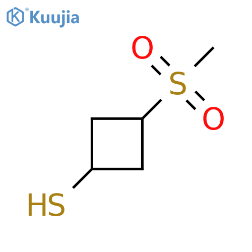 3-methanesulfonylcyclobutane-1-thiol structure