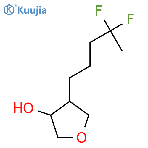 4-(4,4-Difluoropentyl)oxolan-3-ol structure