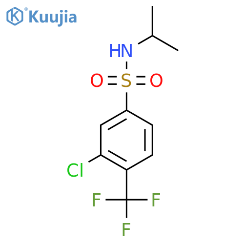 3-chloro-N-(propan-2-yl)-4-(trifluoromethyl)benzene-1-sulfonamide structure