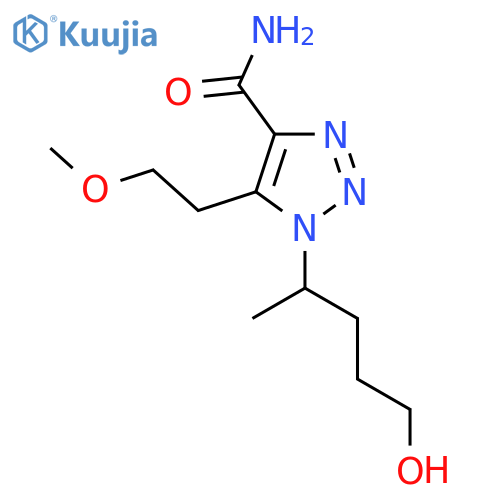 1-(5-hydroxypentan-2-yl)-5-(2-methoxyethyl)-1H-1,2,3-triazole-4-carboxamide structure