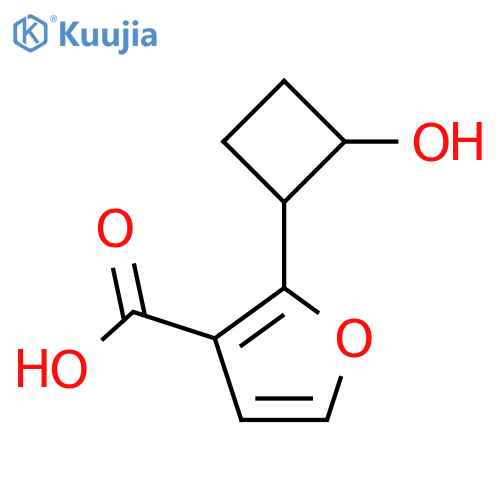 2-(2-hydroxycyclobutyl)furan-3-carboxylic acid structure