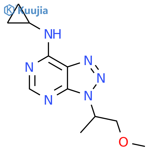 N-cyclopropyl-3-(1-methoxypropan-2-yl)-3H-1,2,3triazolo4,5-dpyrimidin-7-amine structure