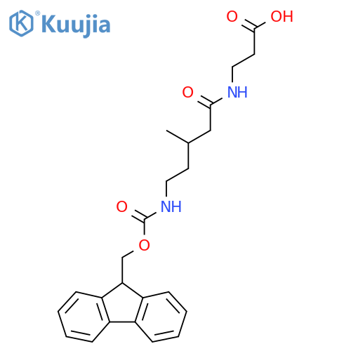 3-5-({(9H-fluoren-9-yl)methoxycarbonyl}amino)-3-methylpentanamidopropanoic acid structure