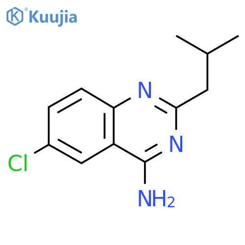 6-chloro-2-(2-methylpropyl)quinazolin-4-amine structure