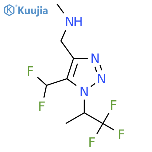 {5-(difluoromethyl)-1-(1,1,1-trifluoropropan-2-yl)-1H-1,2,3-triazol-4-ylmethyl}(methyl)amine structure