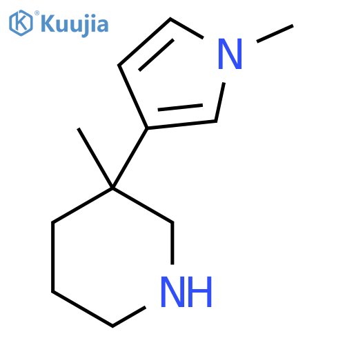 3-methyl-3-(1-methyl-1H-pyrrol-3-yl)piperidine structure