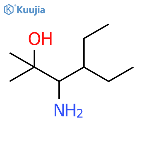 3-amino-4-ethyl-2-methylhexan-2-ol structure