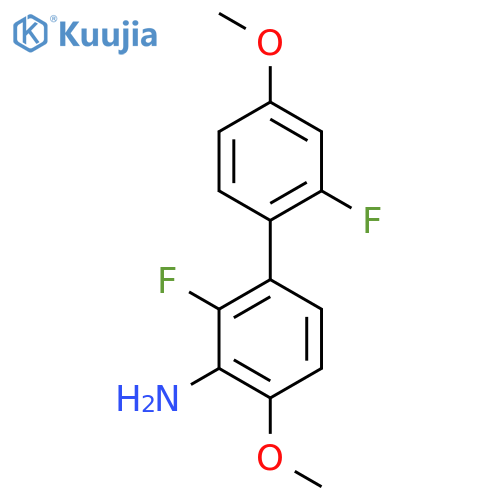 2-fluoro-3-(2-fluoro-4-methoxyphenyl)-6-methoxyaniline structure