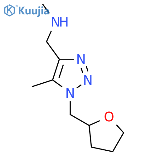 methyl({5-methyl-1-(oxolan-2-yl)methyl-1H-1,2,3-triazol-4-yl}methyl)amine structure