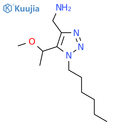 1-hexyl-5-(1-methoxyethyl)-1H-1,2,3-triazol-4-ylmethanamine structure