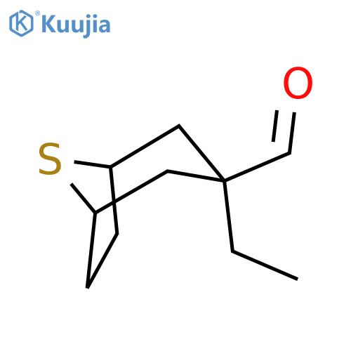 3-ethyl-8-thiabicyclo3.2.1octane-3-carbaldehyde structure