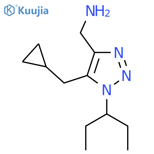 5-(cyclopropylmethyl)-1-(pentan-3-yl)-1H-1,2,3-triazol-4-ylmethanamine structure