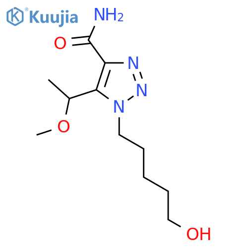 1-(5-hydroxypentyl)-5-(1-methoxyethyl)-1H-1,2,3-triazole-4-carboxamide structure