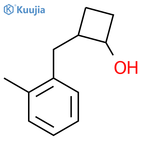 2-(2-methylphenyl)methylcyclobutan-1-ol structure