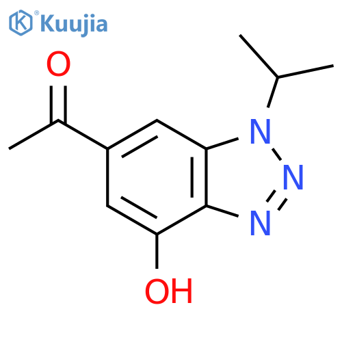 1-4-hydroxy-1-(propan-2-yl)-1H-1,2,3-benzotriazol-6-ylethan-1-one structure