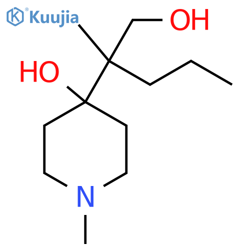 4-(1-hydroxy-2-methylpentan-2-yl)-1-methylpiperidin-4-ol structure