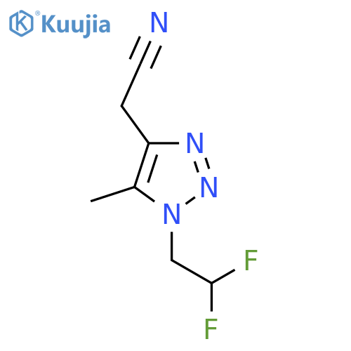 2-1-(2,2-difluoroethyl)-5-methyl-1H-1,2,3-triazol-4-ylacetonitrile structure