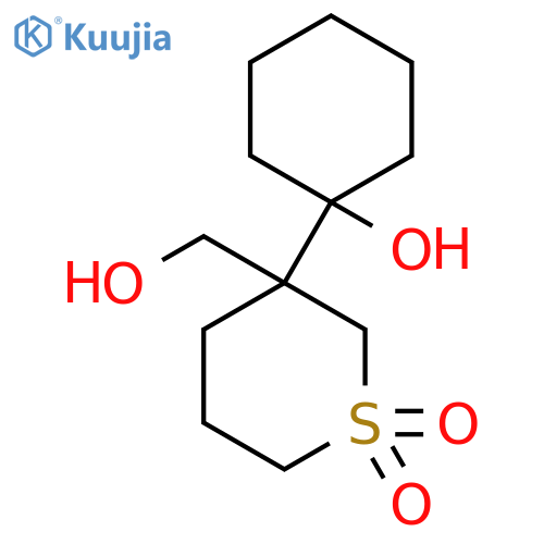 3-(1-hydroxycyclohexyl)-3-(hydroxymethyl)-1lambda6-thiane-1,1-dione structure