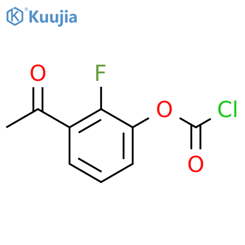 3-acetyl-2-fluorophenyl chloroformate structure