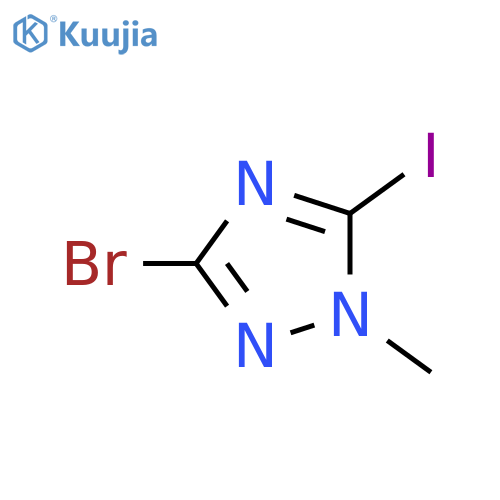 3-bromo-5-iodo-1-methyl-1H-1,2,4-triazole structure