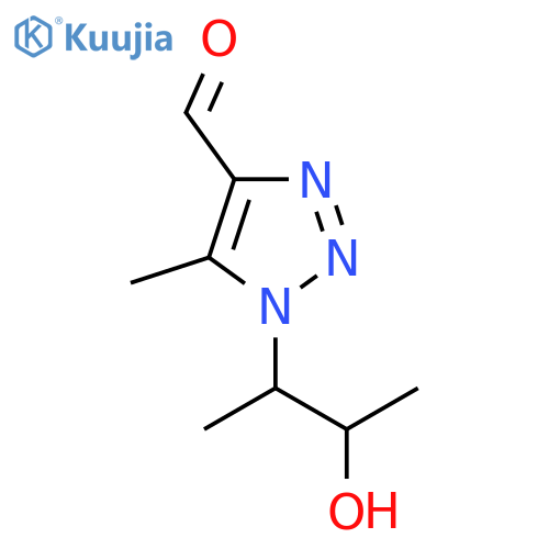 1-(3-hydroxybutan-2-yl)-5-methyl-1H-1,2,3-triazole-4-carbaldehyde structure