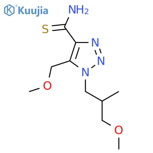 1-(3-methoxy-2-methylpropyl)-5-(methoxymethyl)-1H-1,2,3-triazole-4-carbothioamide structure