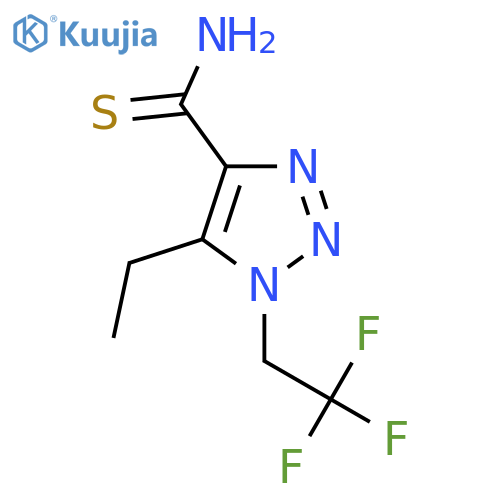 5-ethyl-1-(2,2,2-trifluoroethyl)-1H-1,2,3-triazole-4-carbothioamide structure