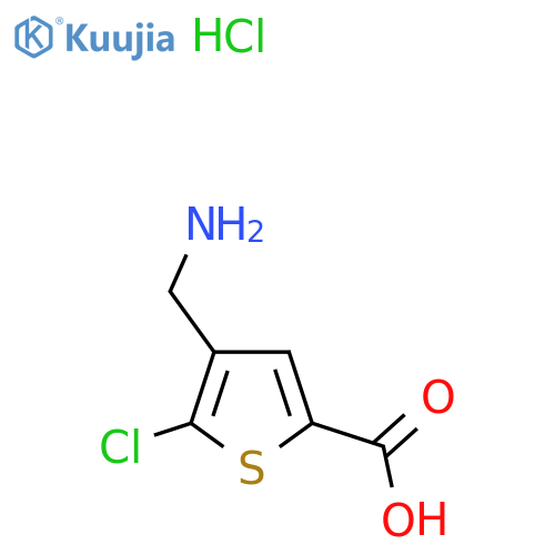 4-(aminomethyl)-5-chlorothiophene-2-carboxylic acid hydrochloride structure