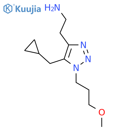 2-5-(cyclopropylmethyl)-1-(3-methoxypropyl)-1H-1,2,3-triazol-4-ylethan-1-amine structure