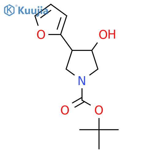 tert-butyl 3-(furan-2-yl)-4-hydroxypyrrolidine-1-carboxylate structure