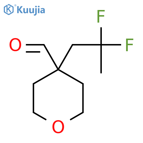 4-(2,2-difluoropropyl)oxane-4-carbaldehyde structure