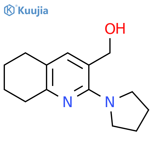 2-(pyrrolidin-1-yl)-5,6,7,8-tetrahydroquinolin-3-ylmethanol structure