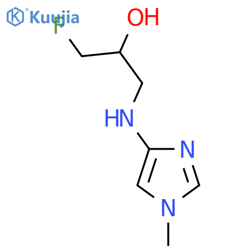 1-fluoro-3-(1-methyl-1H-imidazol-4-yl)aminopropan-2-ol structure
