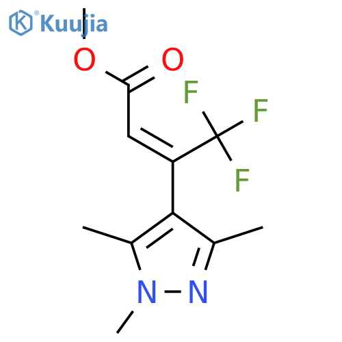 methyl (2Z)-4,4,4-trifluoro-3-(trimethyl-1H-pyrazol-4-yl)but-2-enoate structure