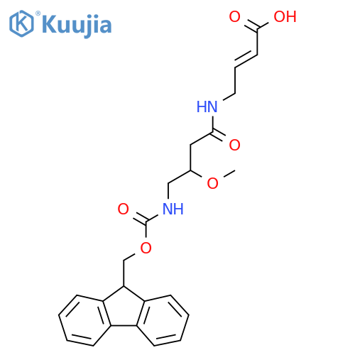 4-4-({(9H-fluoren-9-yl)methoxycarbonyl}amino)-3-methoxybutanamidobut-2-enoic acid structure