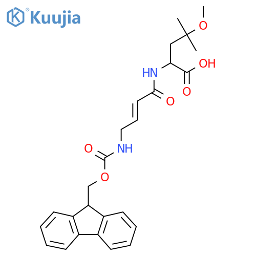 2-4-({(9H-fluoren-9-yl)methoxycarbonyl}amino)but-2-enamido-4-methoxy-4-methylpentanoic acid structure