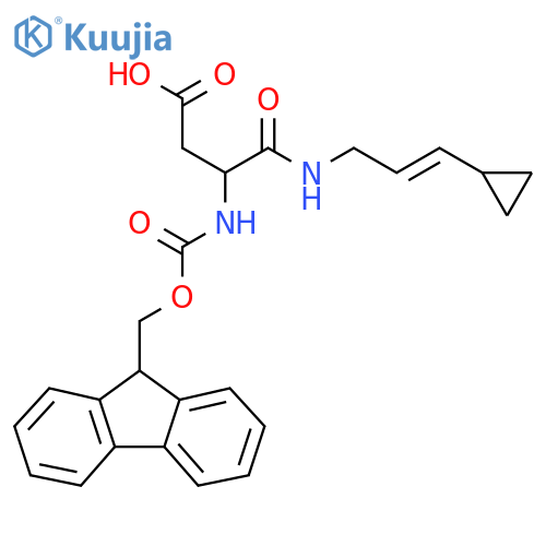 3-(3-cyclopropylprop-2-en-1-yl)carbamoyl-3-({(9H-fluoren-9-yl)methoxycarbonyl}amino)propanoic acid structure