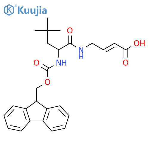 4-2-({(9H-fluoren-9-yl)methoxycarbonyl}amino)-4,4-dimethylpentanamidobut-2-enoic acid structure