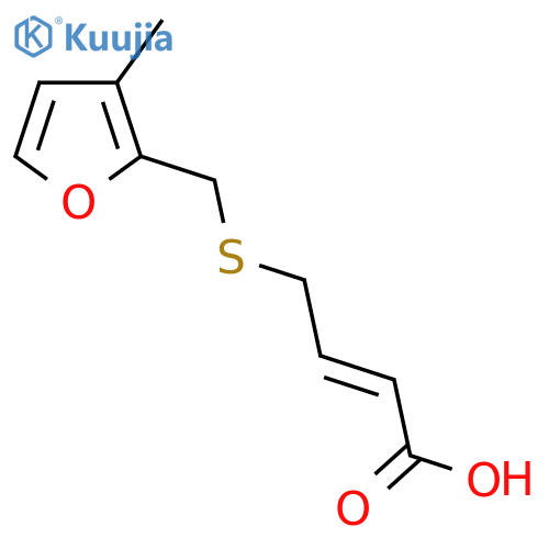4-{(3-methylfuran-2-yl)methylsulfanyl}but-2-enoic acid structure