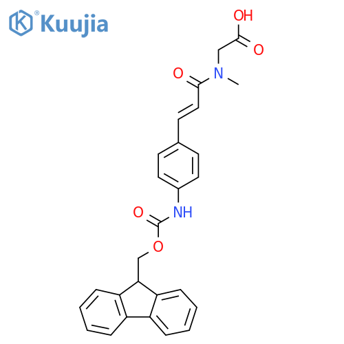 2-{3-4-({(9H-fluoren-9-yl)methoxycarbonyl}amino)phenyl-N-methylprop-2-enamido}acetic acid structure