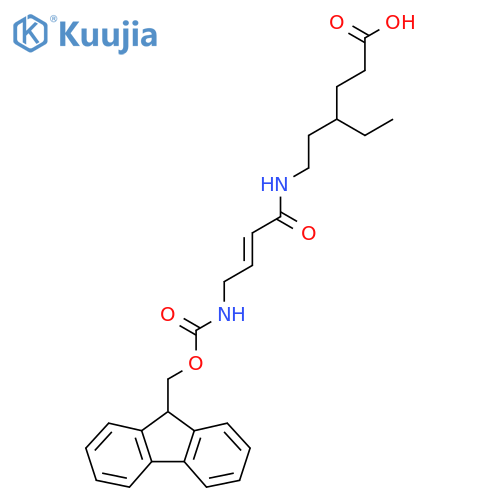 4-ethyl-6-4-({(9H-fluoren-9-yl)methoxycarbonyl}amino)but-2-enamidohexanoic acid structure