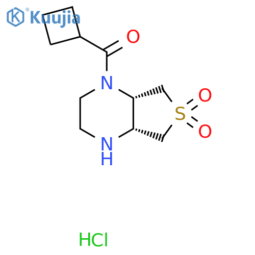 (4AR,7aS)-1-(cyclobutylcarbonyl)octahydrothieno3,4-bpyrazine 6,6-dioxide hydrochloride structure