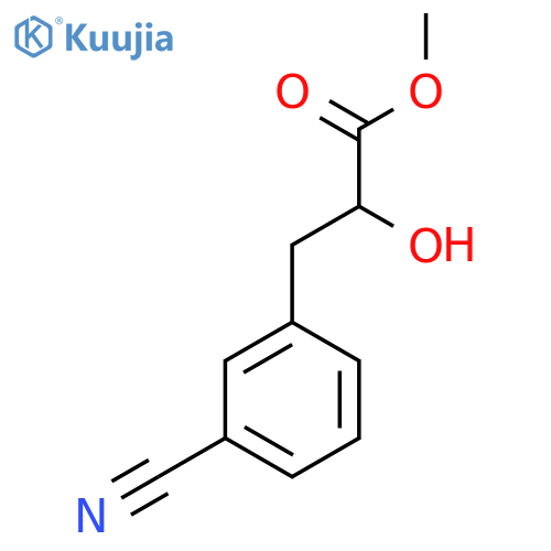methyl 3-(3-cyanophenyl)-2-hydroxypropanoate structure