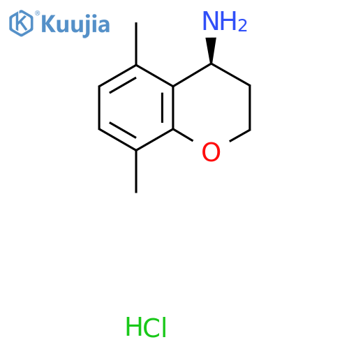 (4S)-5,8-dimethyl-3,4-dihydro-2H-1-benzopyran-4-amine hydrochloride structure